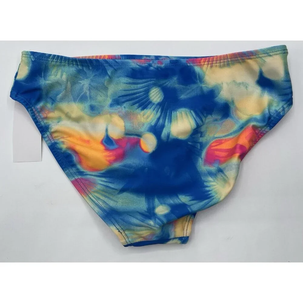 Under Armour Bikini Bottom Girls Youth Kids Size 14 Blue Yellow‎ Tie Dye